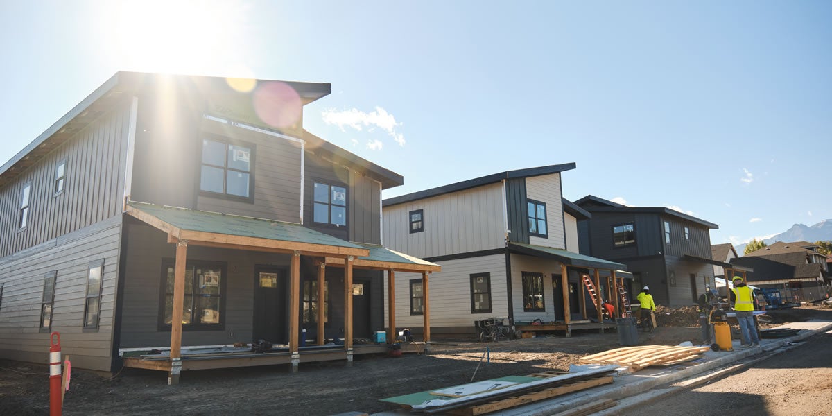 Homes under construction