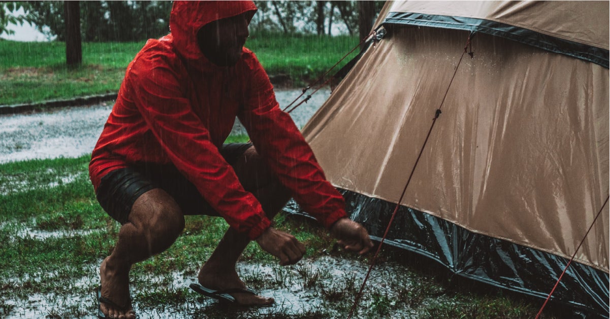 Camping in 2025 rain storm