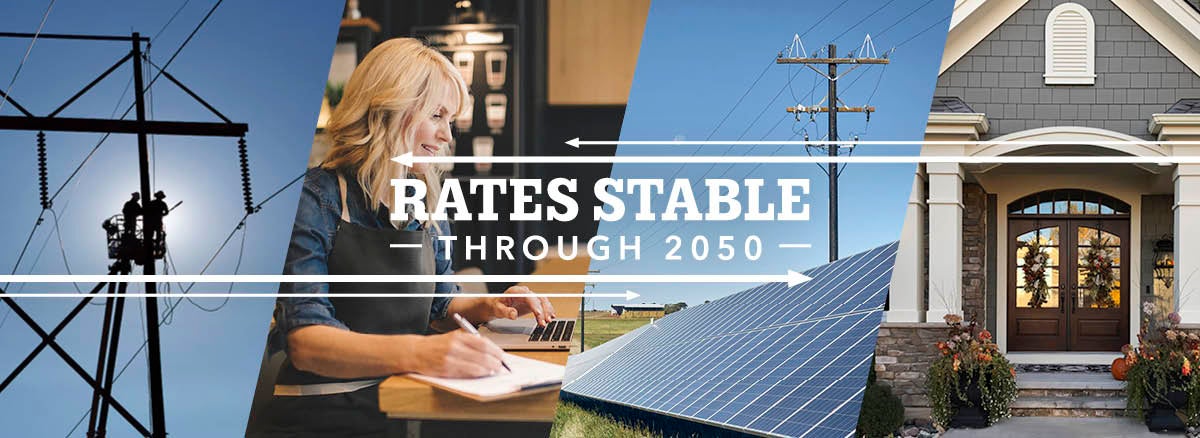 Tri-State’s wholesale rates are stable, and forecasted to remain so to 2050