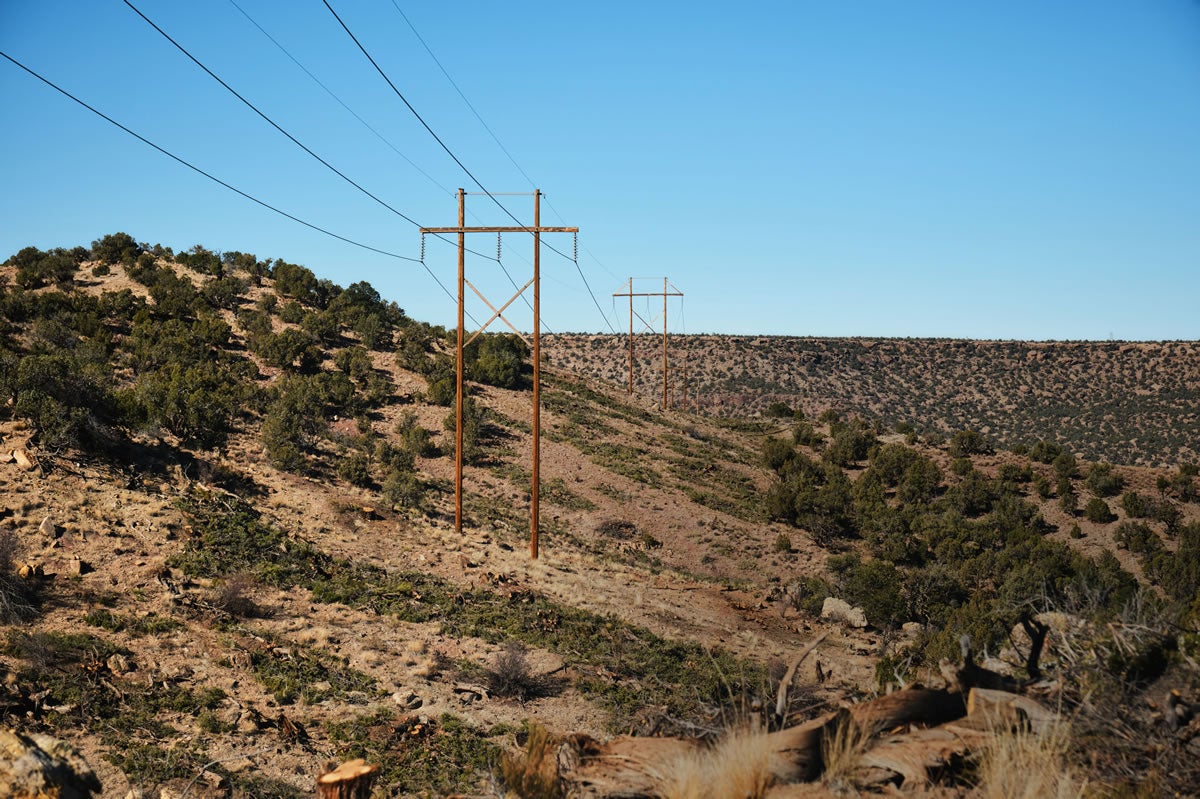 Scenic power lines in Canyons of the Ancients