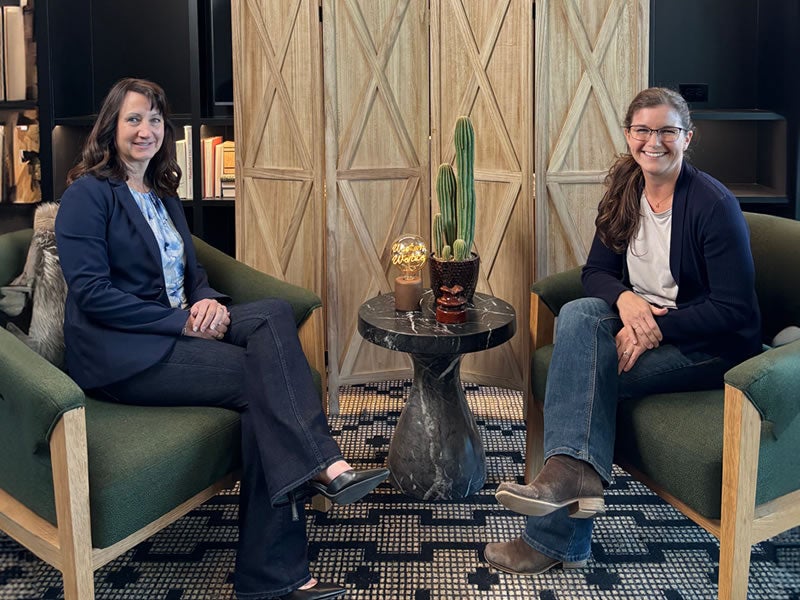 Set of Western Watts podcast with host and guest