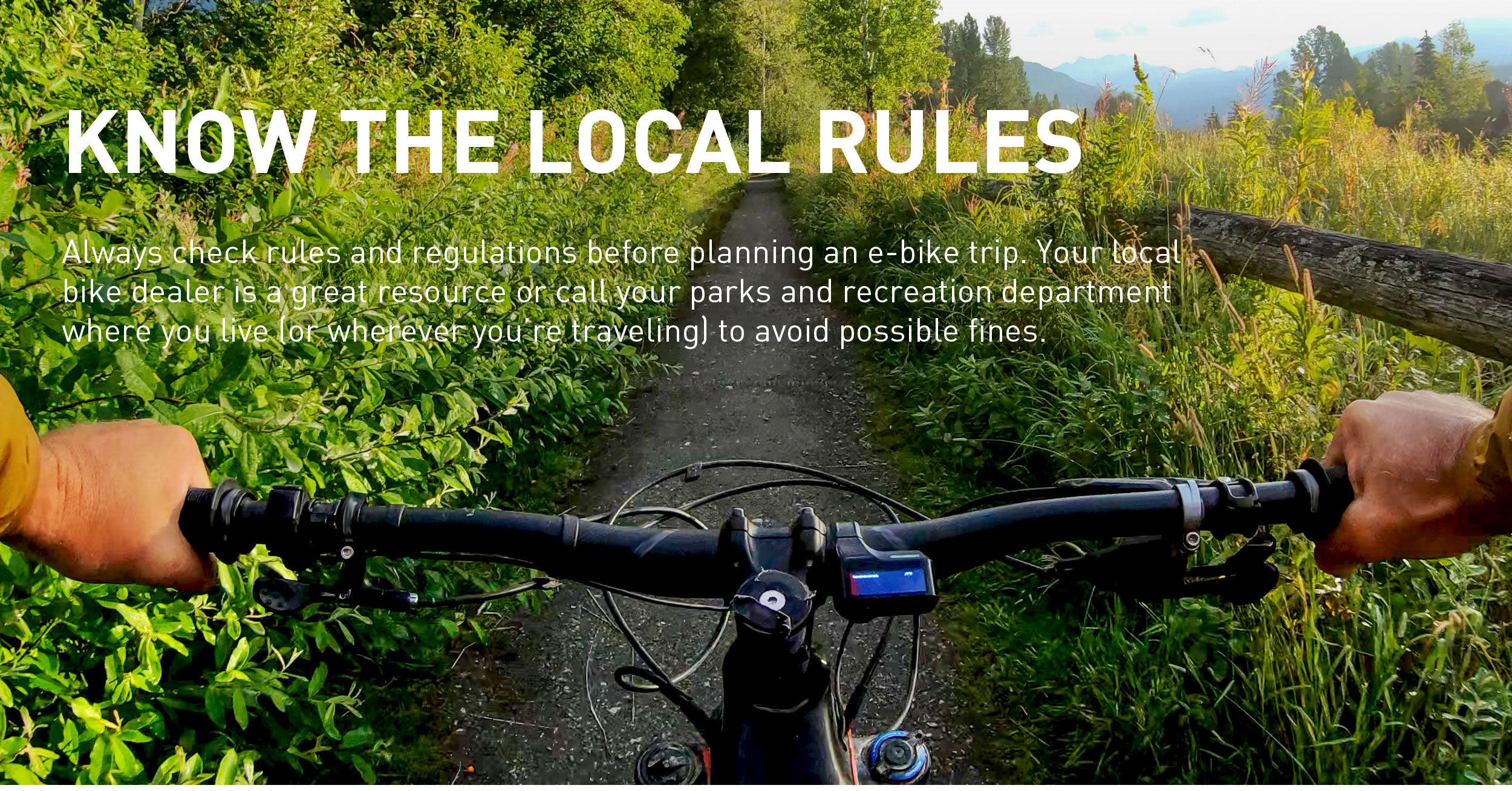 Local Rules of E-Bike Trails