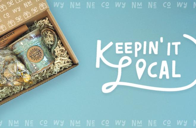 Annual Meeting gift box, title "Keeping It Local"