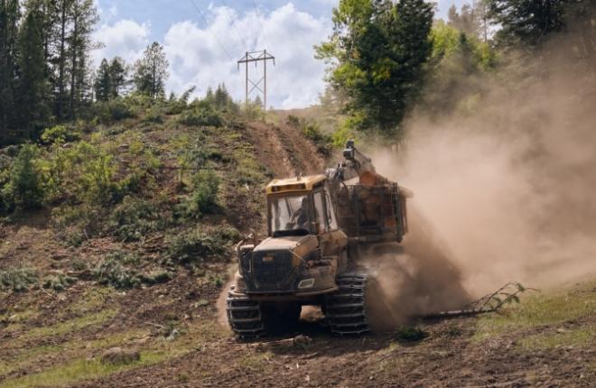 Hero Image: Tractor with dust behind