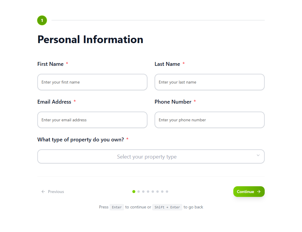 Preview of the On-Bill Repayment interest form