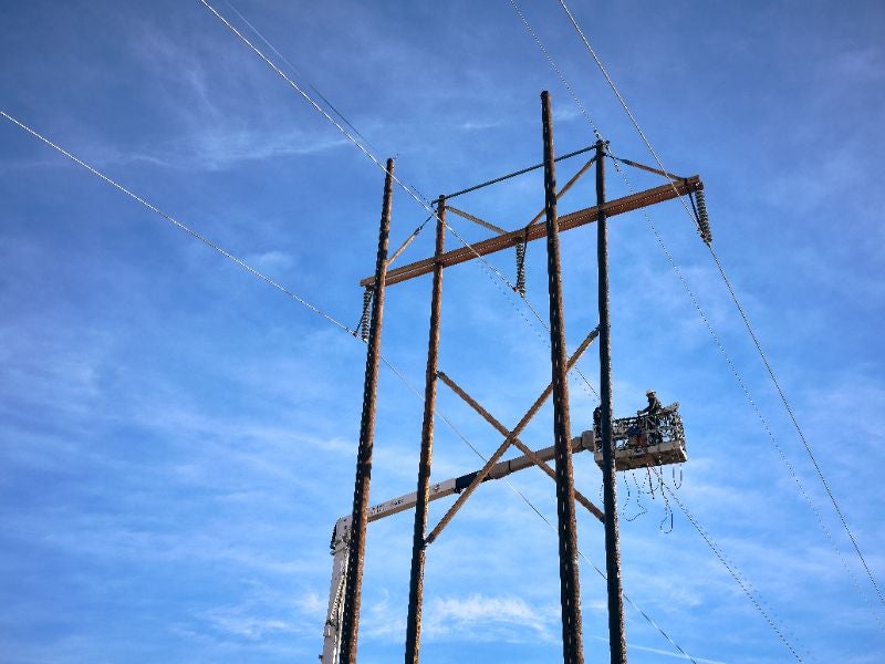 Overhead power lines