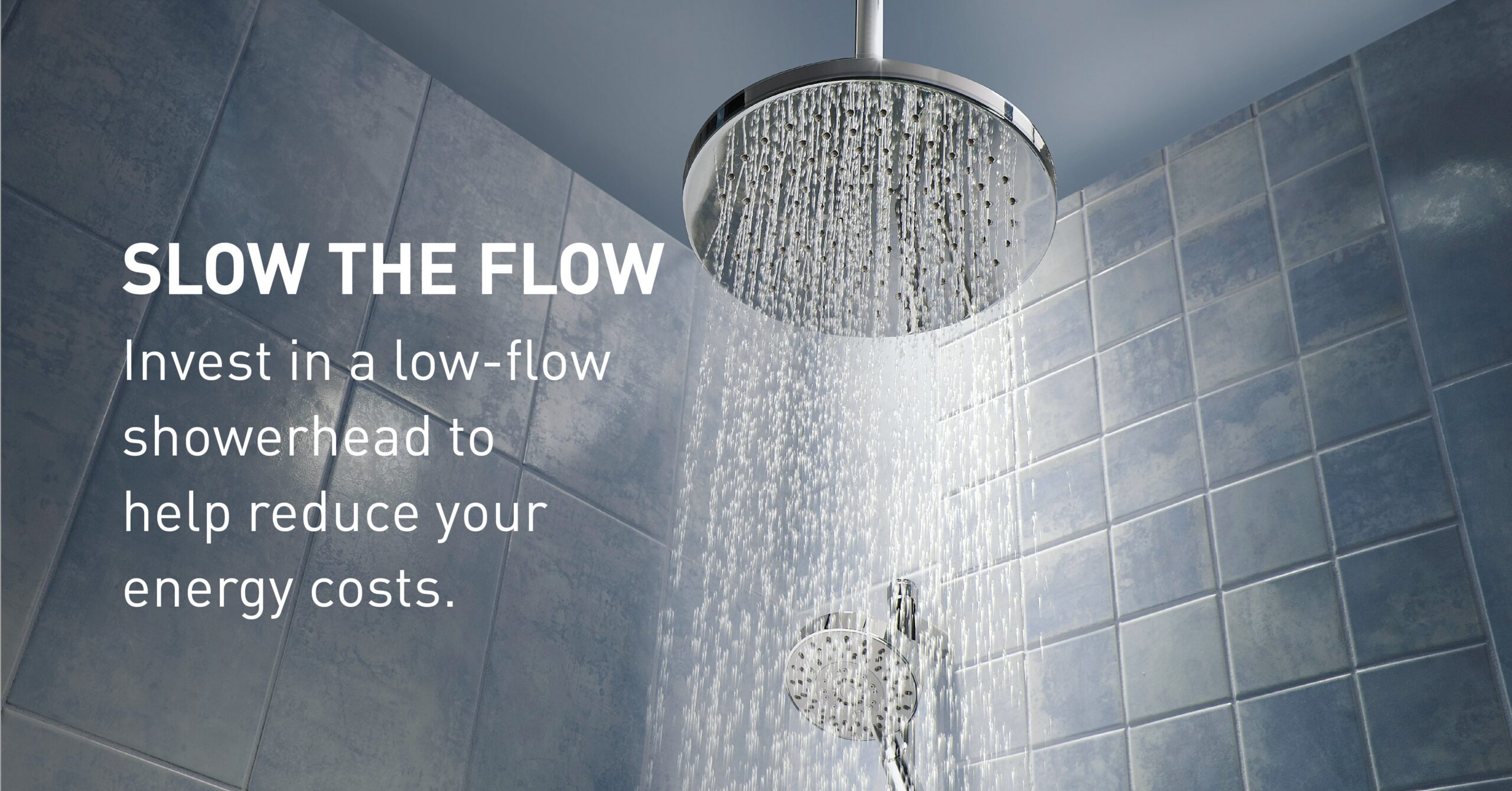 low-flow shower head for energy efficiency