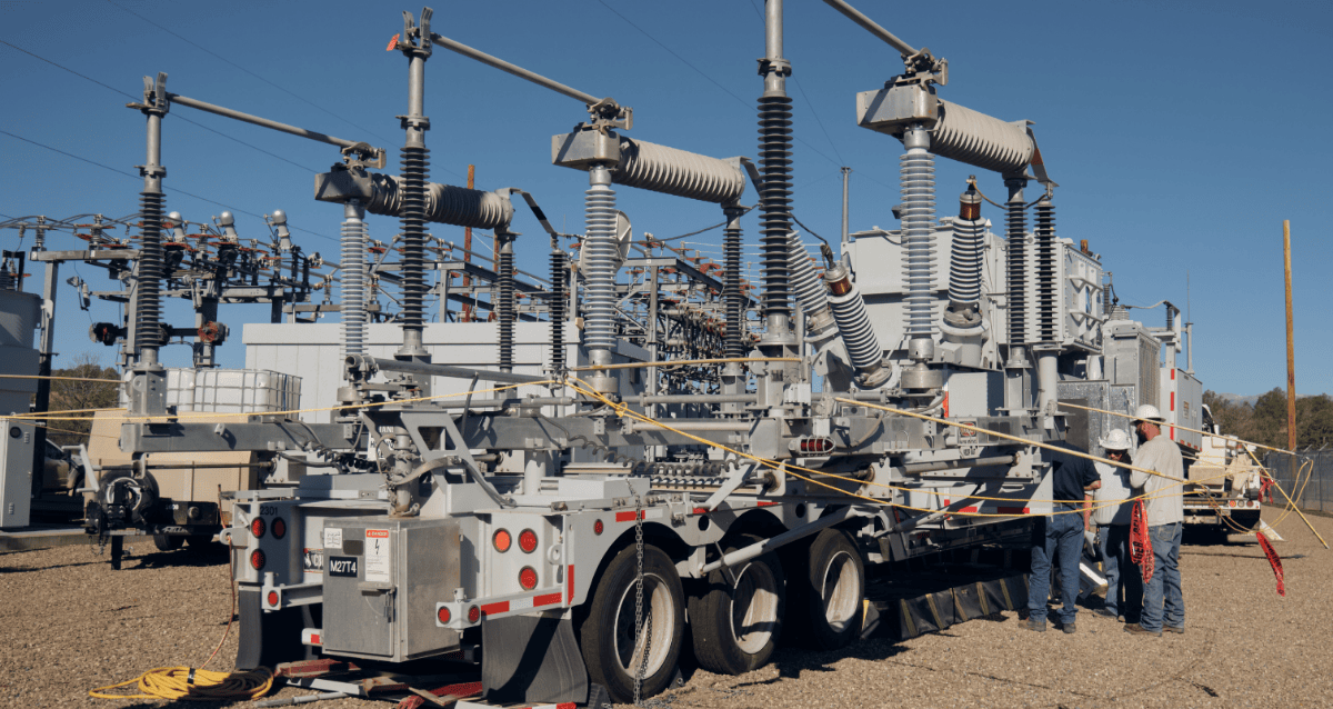 Mobile substation in action